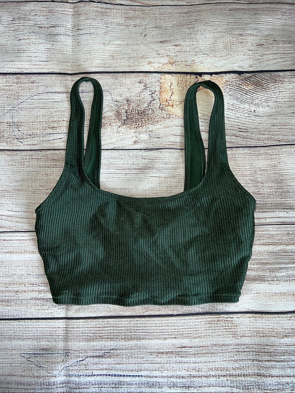 aerie Ribbed Scoop Bikini Top